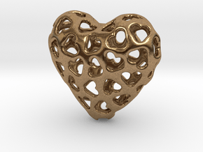 Small hearts, Big love (from $15) in Natural Brass: Small