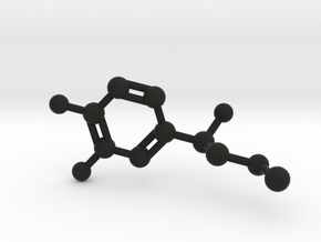 Adrenalin Molecule Pendant BIG in Black Natural Versatile Plastic