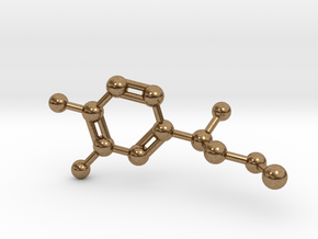 Adrenalin Molecule Pendant BIG in Natural Brass