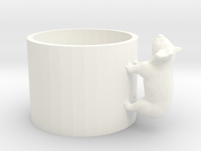 Small Koala Cup-porcelain Shapeways Test in White Processed Versatile Plastic