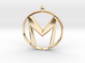 The Letter "M" Pendant in 14K Yellow Gold