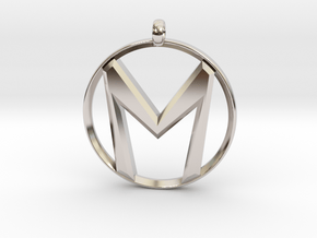 The Letter "M" Pendant in Platinum