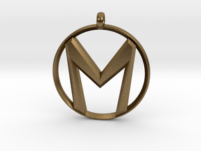 The Letter "M" Pendant in Natural Bronze