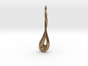 Twisting Pendant in Natural Brass