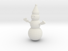 Snowman in White Natural Versatile Plastic