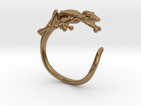 Gekko Wraparound Ring in Natural Brass