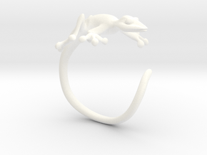 Gekko Wraparound Ring in White Processed Versatile Plastic