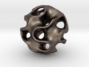 GYRON Sphere - 60mm in Polished Bronzed Silver Steel