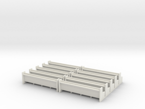 Church Pews - 4mm Scale in White Natural Versatile Plastic