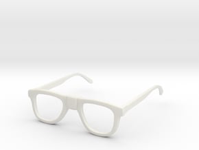 Nerd Glasses in White Natural Versatile Plastic