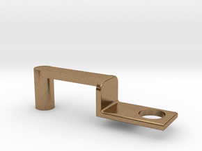 Train Hitch Rounded 3 in Natural Brass