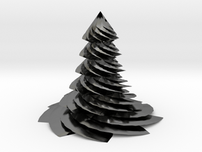 Christmas tree - Sapin De Noel 80-6-9-5 in Polished Silver