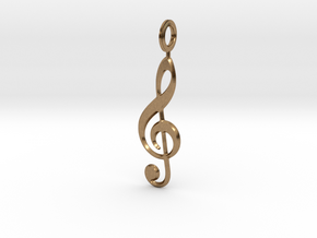 Music Note in Natural Brass