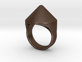 Awesome Teaser Ring in Polished Bronze Steel