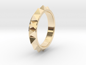 Pyramid Ring in 14K Yellow Gold