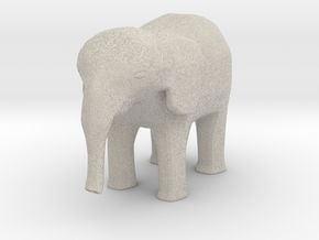 Elephant-shapeways-test-14 in Natural Sandstone