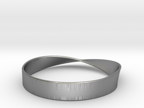 Möbius Bracelet Bangle in Natural Silver: Medium