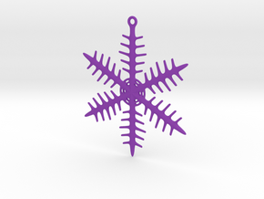 Ornament, Snowflake 000 in Purple Processed Versatile Plastic