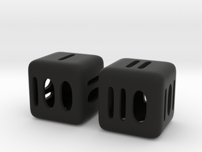 Binary D6 in Black Natural Versatile Plastic