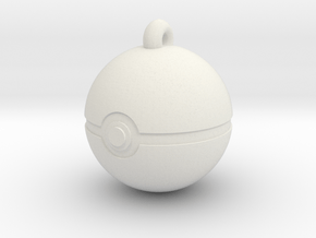 Pokeball with loop :D in White Natural Versatile Plastic