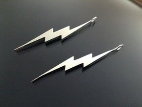 Lightning Bolt CN Power Earrings / Pendant L914001 in Polished Silver