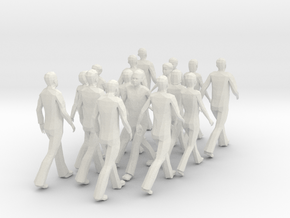 People walking (scale 1:50) in White Natural Versatile Plastic