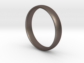 Ring - Basic Band - Comfort Fit - Size 8.5 in Polished Bronzed Silver Steel