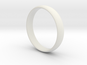 Ring - Basic Band - Comfort Fit - Size 8.5 in White Natural Versatile Plastic