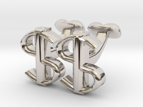 USD Dollar Cufflinks, Money Range in Platinum