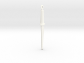 Angel Blade Pendant in White Processed Versatile Plastic