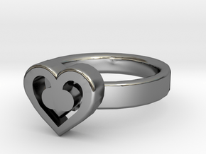 Love Ring in Fine Detail Polished Silver