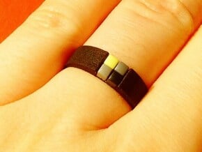 4-bit ring (US7/⌀17.3mm) in Black Natural Versatile Plastic