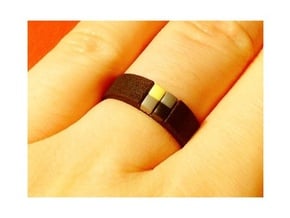 4-bit ring (US6/⌀16.5mm) in Black Natural Versatile Plastic