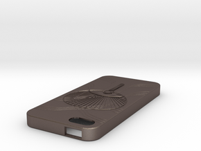 iPhone5case in Polished Bronzed Silver Steel