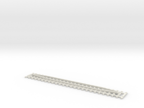 Track 124 mm with guard rails in White Natural Versatile Plastic