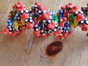Custom DNA Molecule Model "Sandra", Size = Huge in Full Color Sandstone