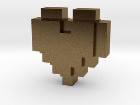 bitc Pixel Heart in Natural Bronze