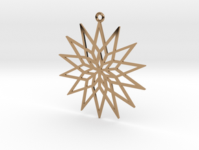 Christmas Star Ornament  in Polished Brass