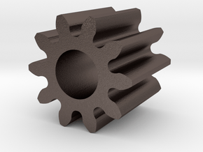 Spur Gear M1 Z10 in Polished Bronzed Silver Steel