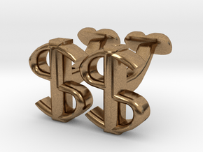 USD Dollar Cufflinks, Money Range in Natural Brass