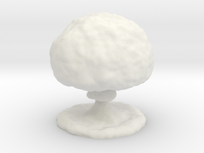 Mushroom Cloud in White Natural Versatile Plastic