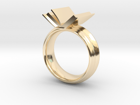 Book ring(USA 6.5,Japan 12, Britain M) in 14K Yellow Gold