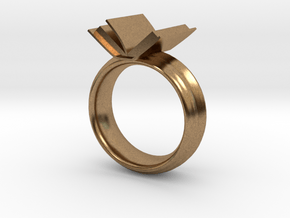 Book ring(USA 6.5,Japan 12, Britain M) in Natural Brass
