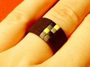 high 8-bit ring (US9/⌀18.9mm) in Black Natural Versatile Plastic