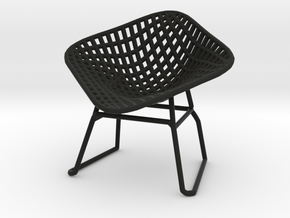 Diamond Wire Mesh Chair (1:24 Scale) in Black Natural Versatile Plastic