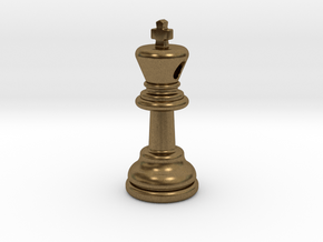 PENDANT :  CHESS KING (small - 35mm) in Natural Bronze