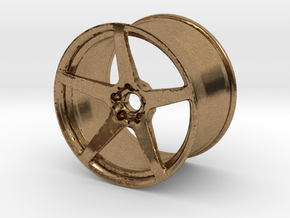 Scaled 1:12 5 Spoke Performance Wheel in Natural Brass
