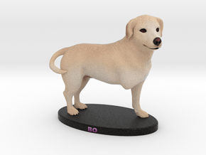 Custom Dog Figurine - Bo in Full Color Sandstone