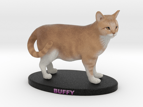 Custom Cat Figurine - Buffy in Full Color Sandstone