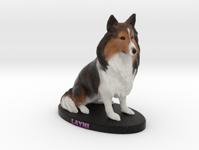 Custom Dog Figurine - Layni in Full Color Sandstone
